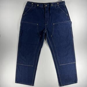 Vtg Carhartt B07 DNM Dungaree Fit Double Knee Carpenter Jeans Men's 42x30